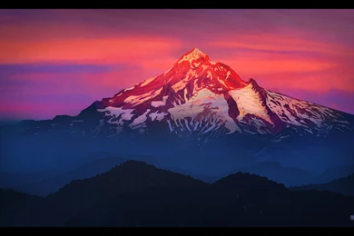 Sunset On Mount Hood, Oregon Landscape Study By Mohq On DeviantArt