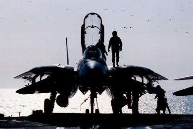 39 14 \"Tomcat\" Of US Naval Aviation On The Deck Of The ...