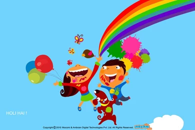 Holi Fun   Desktop Wallpapers For Kids