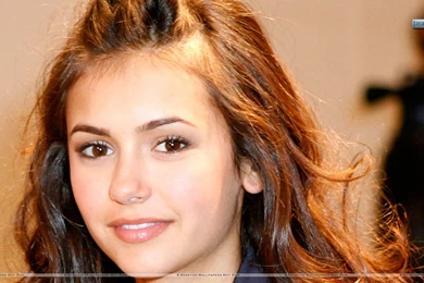 Nina Dobrev Cute Face Closeup Wallpapers