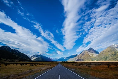 Download Wallpapers 3840x2400 New Zealand, Road, Highway, Mountain ...