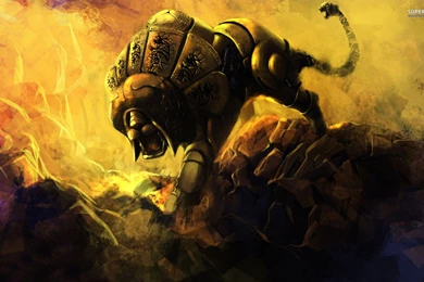 Golden Roaring Lion Wallpapers   Fantasy Wallpapers