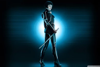 Olivia Wilde Tron Bike Wallpaper.