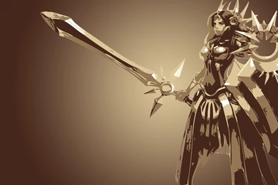 Leona Minimalistic Fan Art   League Of Legends Wallpapers
