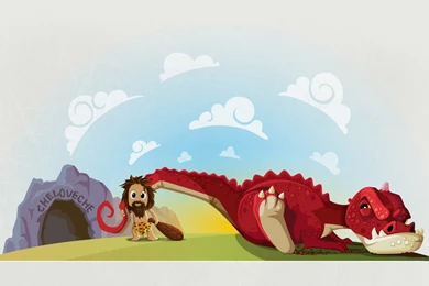 Download Wallpapers 3840x2400 Dinosaur, Prehistoric, Cave, Mesozoic ...