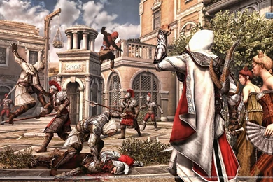 Assassins Creed Brotherhood Running In Night Wallpapers