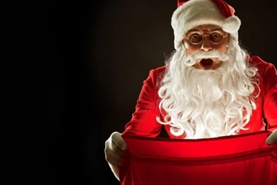 Download Santa Claus Christmas Bag Surprise Person Black ...