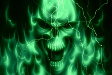 Green Glowing Hellfire Skull (883.00 Kb)   Latest Version For Free ...