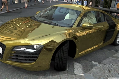 Audi R8 4.2 Quattro Gold HD Desktop Wallpapers : High Definition ...