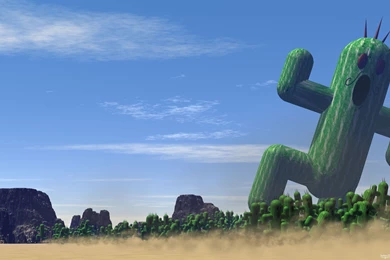 Cactuar Art   Run Or You Will Feel 10000 Needles!