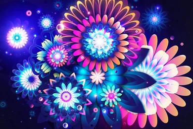 Colorful Abstract Flowers Wallpapers For Desktop And Mobile