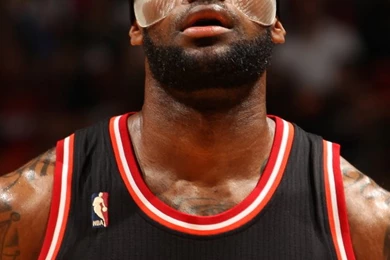 Download LeBron James In A Transparent Mask Wallpapers For iPhone 4
