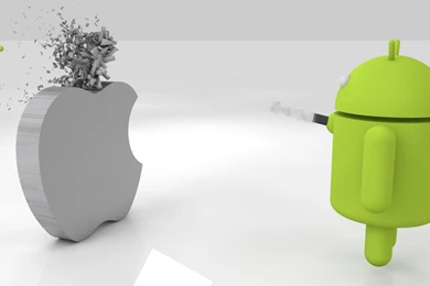 Funny Android Wallpapers HD: The Apple Fights   Oki Pix