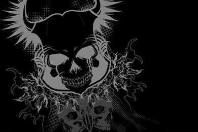 Black Flaming Skull Wallpapers 30558