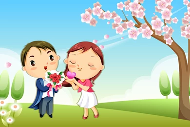 Romantic Cartoon Images   Wallpapers HD Base