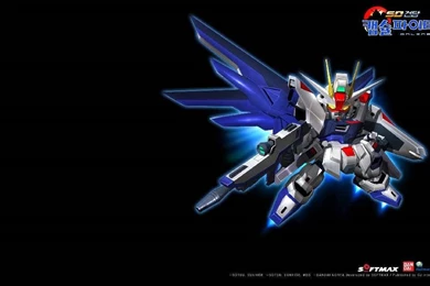 Sd Freedom Gundam Black   SD Gundam Capsule Fighter Online Wallpapers