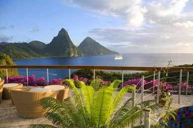 Beautiful View St Lucia Paradise Island Caribbean West Indies ...