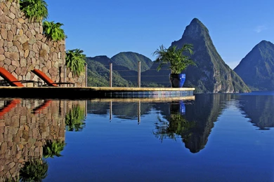 Beautiful View St Lucia Paradise Island Caribbean West Indies ...