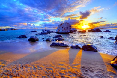 ISLAND SUNSET WALLPAPER   (