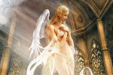 White Gothic Angel Fantasy Wallpapers (17785552) Fanpop