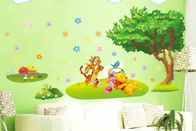 Winnie The Pooh Wall Mural Decal Nursery Kids Room   Anoninterior 1526