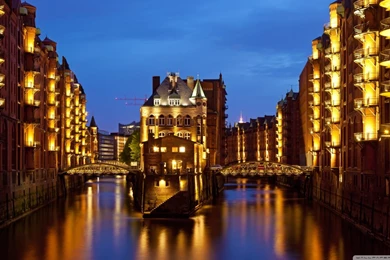 Speicherstadt In Hamburg, Germany HD Desktop Wallpapers : High ...