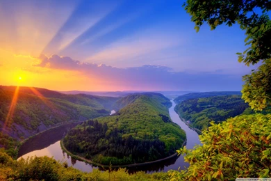 Download Saar Loop At Mettlach, Germany Wallpapers   Wallpapers Printed