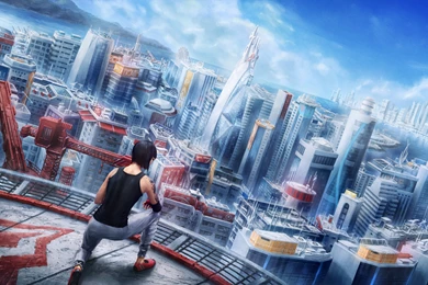 HD Backgrounds Mirrors Edge Catalyst Game 2016 EA Skyscrapers ...