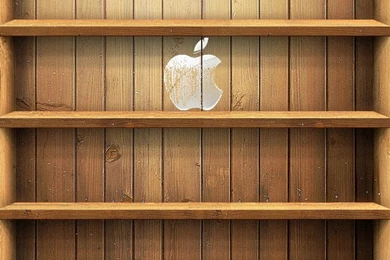 Apple Wood Book Case Logo iPhone Wallpapers για iPhone 4   iPhone ...