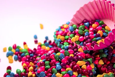 Colorful Candys In Basket Abstract Hd Desktop Wallpapers