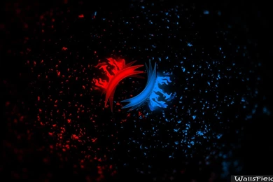 Space Red Vs Blue   Wallsfield.com