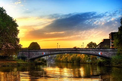 Beautiful Amazing River Scene Of Germany Country Tourist Place ...