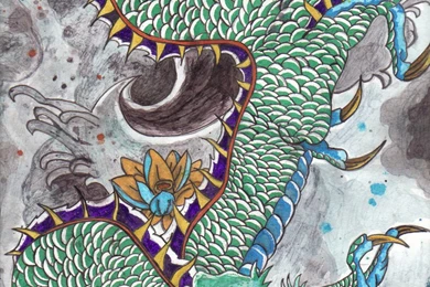 Jestingstock.com Traditional Japanese Art Wallpapers Dragon