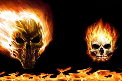 Jestingstock.com Skulls With Flames Wallpapers