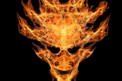Justpict.com Flaming Demon Skull Wallpapers