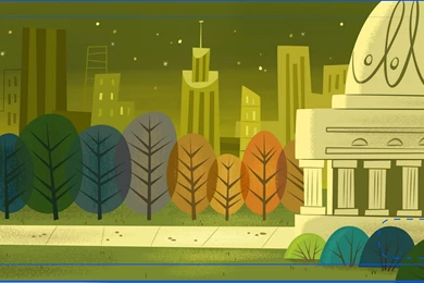 Cartoon Concept Design: Powerpuff Girls Painted Backgrounds