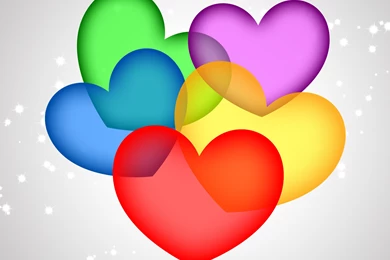 Colorful Hearts Mobile Wallpapers 7955