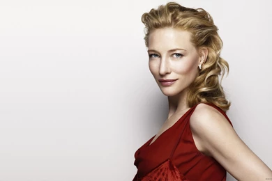 Cate Blanchett Actress Blondes Blue Eyes Red Dress Wallpapers ...
