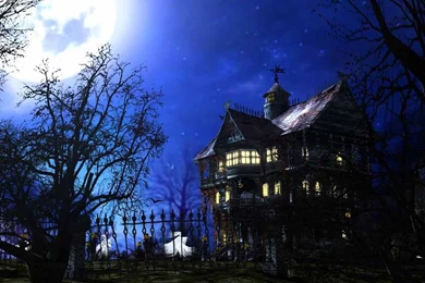 Desktop Wallpapers · Gallery · 3D Art · Haunted House