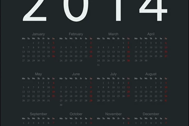 New Year 2014 Calendar Wallpapers