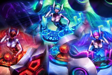 So I Made A DJ Sona Backgrounds Out Of The 3 Original Ones ...