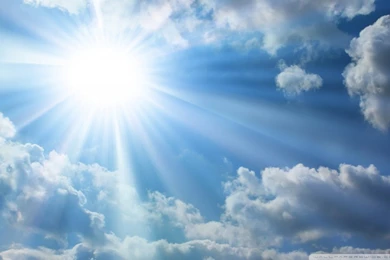 Sun And White Clouds In The Sky HD Desktop Wallpapers : High ...