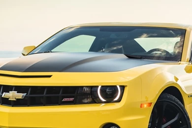 Download Wallpapers 3840x1200 Chevrolet, Camaro, 1le, Yellow, Front ...