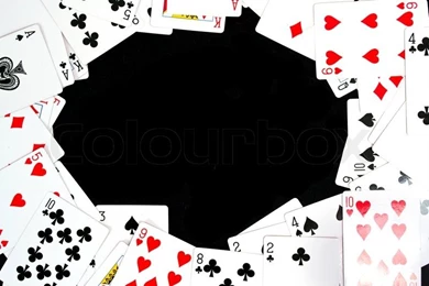 Playing Cards Isolated On Black Backgrounds