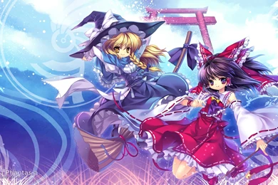 Capura Lin Hakurei Reimu Japanese Clothes Kirisame Marisa Miko ...