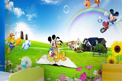Aliexpress.com : Buy 3d Pvc Mural Wallpapers Children Cartoon ...