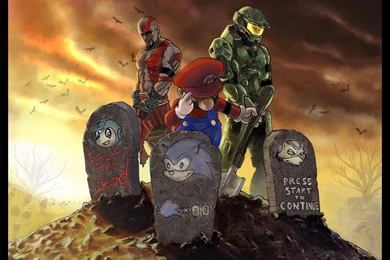 Mario Halo God Of War Artwork Wallpapers   (