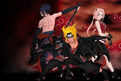 Naruto Sasuke Sakura And Akatsuki   Naruto Shippuden Wallpapers HD