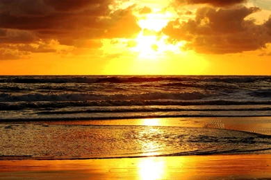 1920x1080 Sunset Beach Scenery Wallpapers