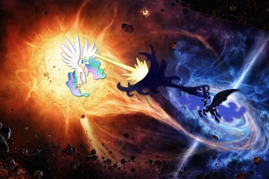 Princess Celestia Vs Nightmare Moon Wallpapers By NightBronies On ...